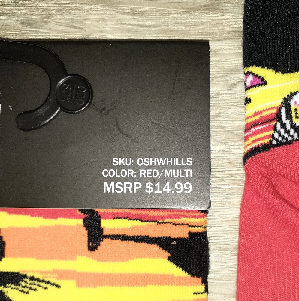 2 Pairs - Odd Sox Hollywood Hills Socks Size 6-13 New